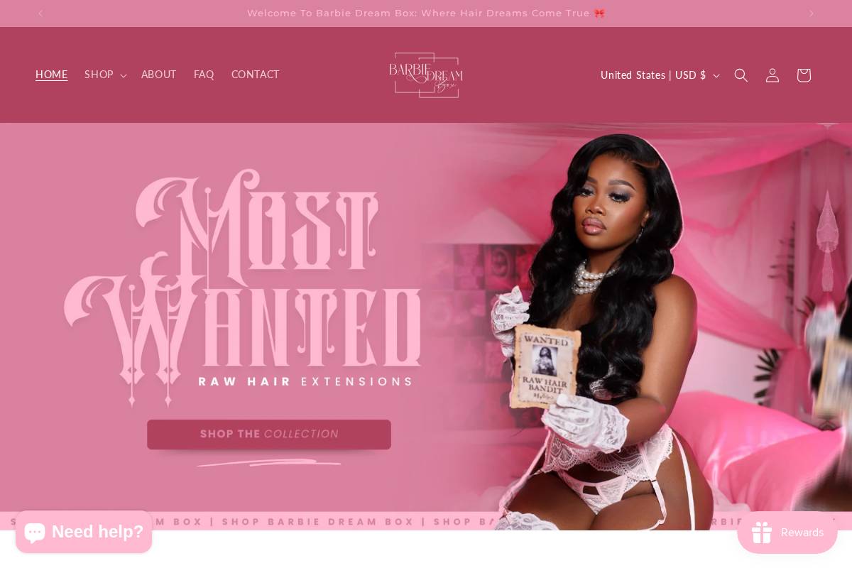 barbiedreambox.com homepage screenshot
