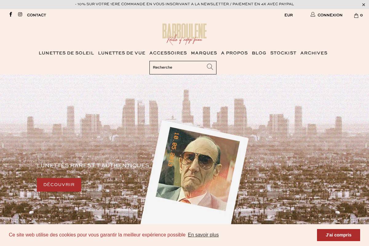 barboulene.com homepage screenshot