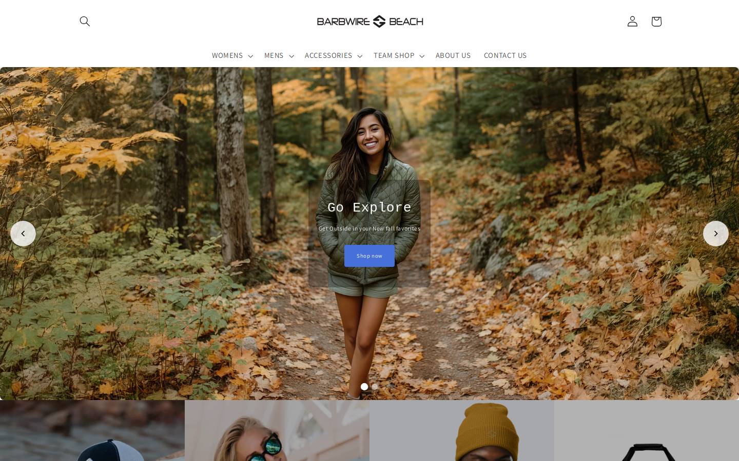 barbwirebeach.com homepage screenshot