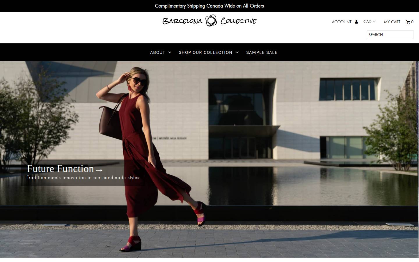 barcelonashoe.com homepage screenshot
