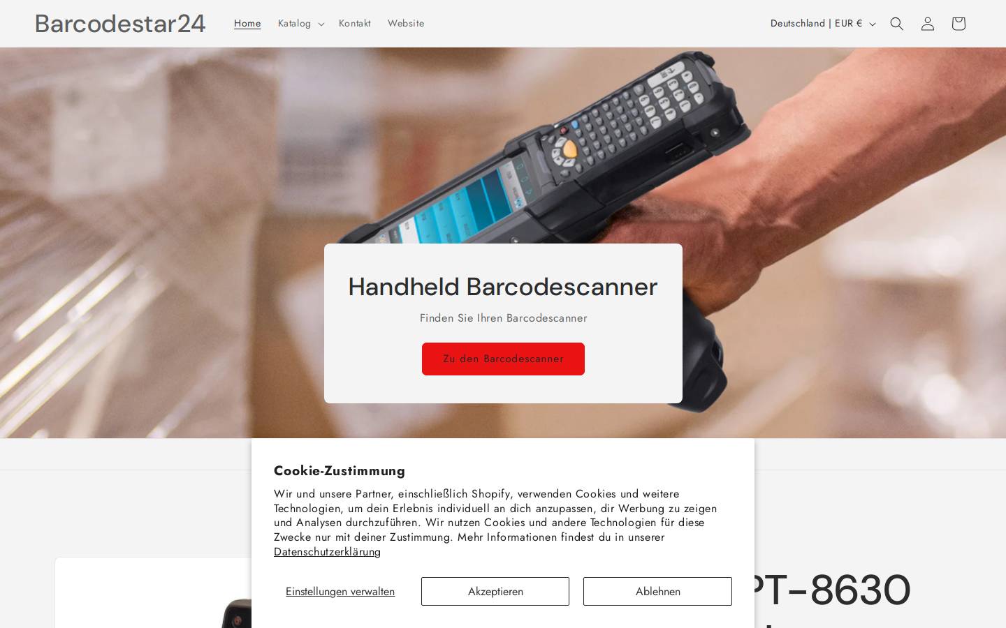 barcodestar24.de homepage screenshot