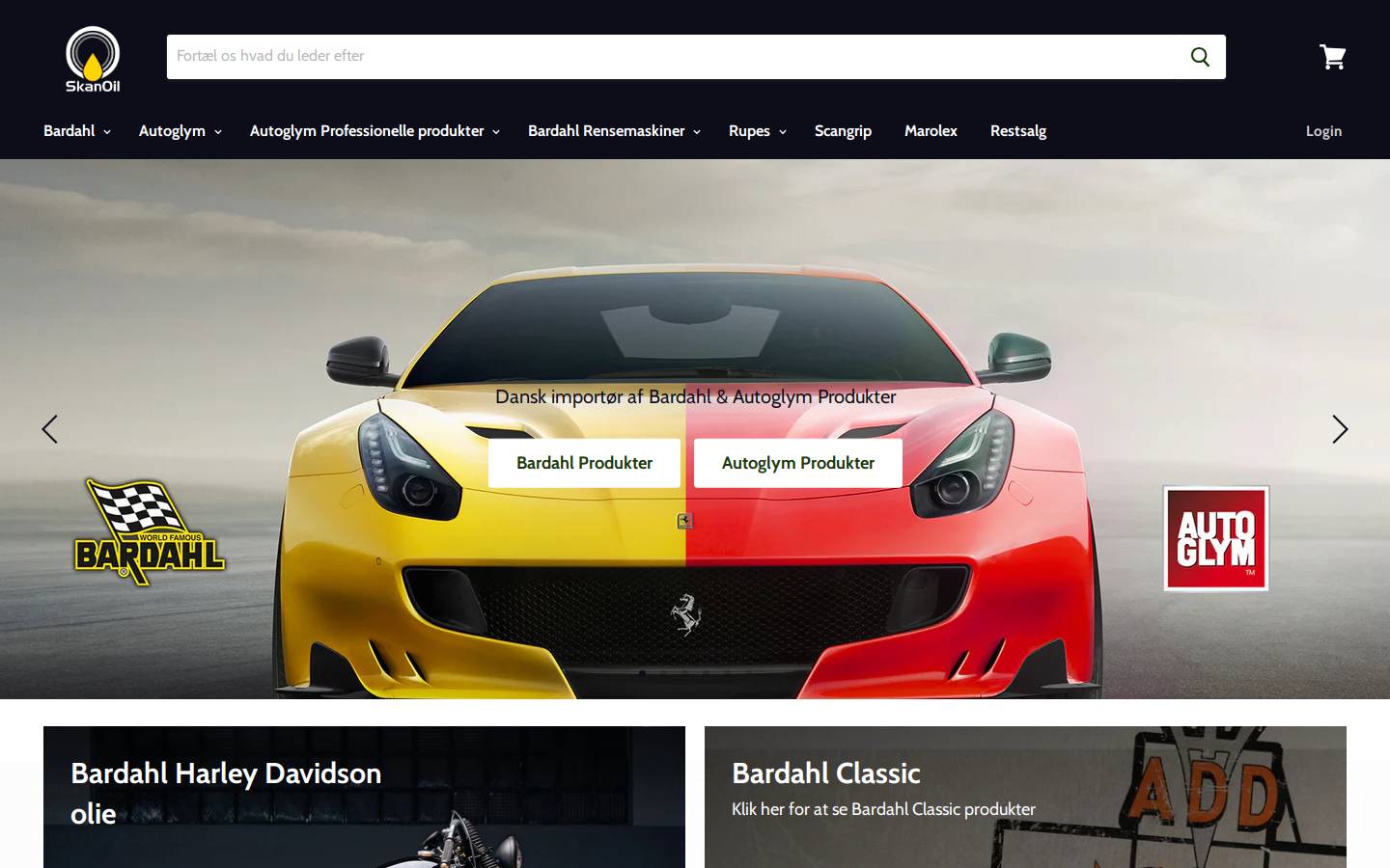 bardahl.dk homepage screenshot