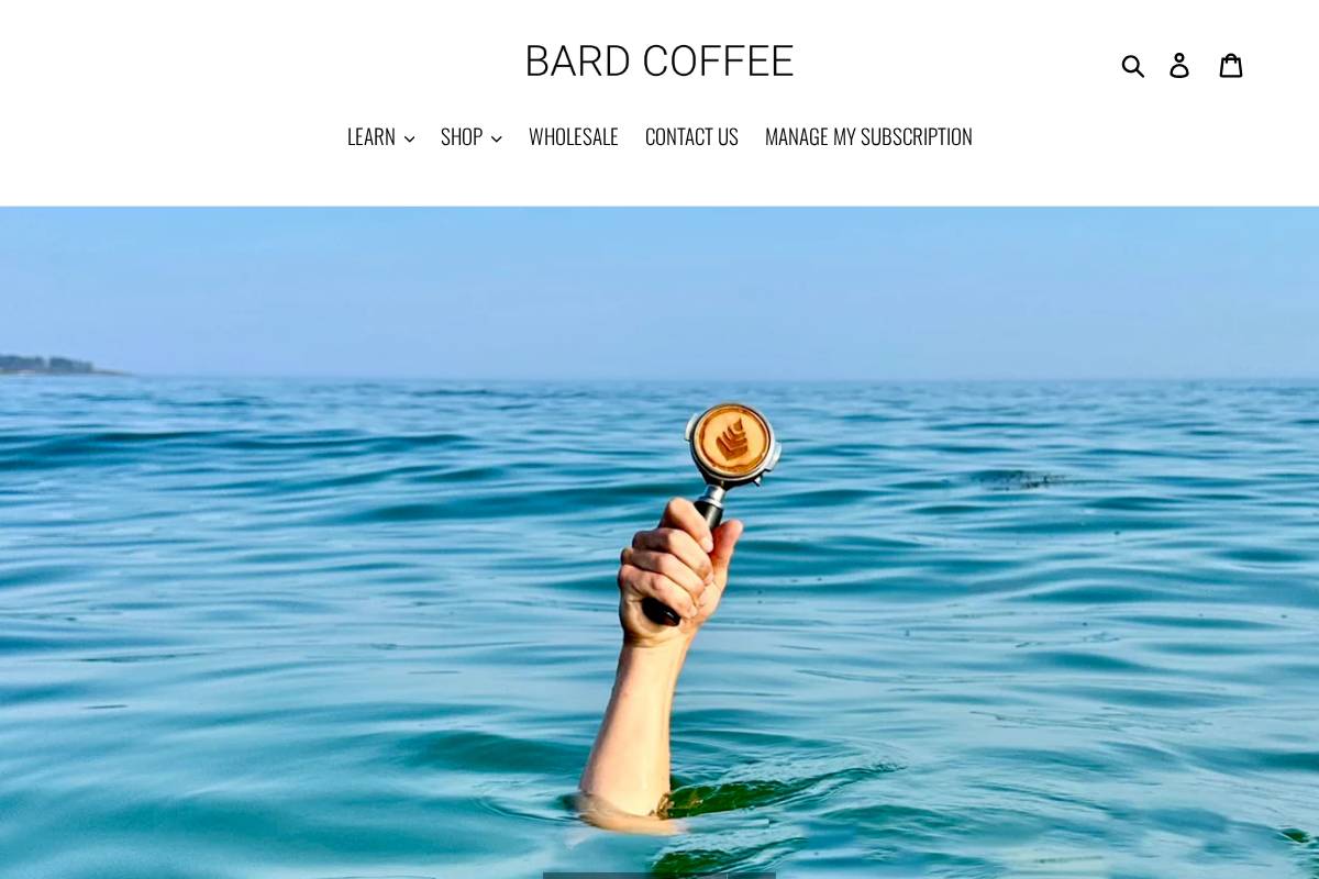 bardcoffee.com homepage screenshot