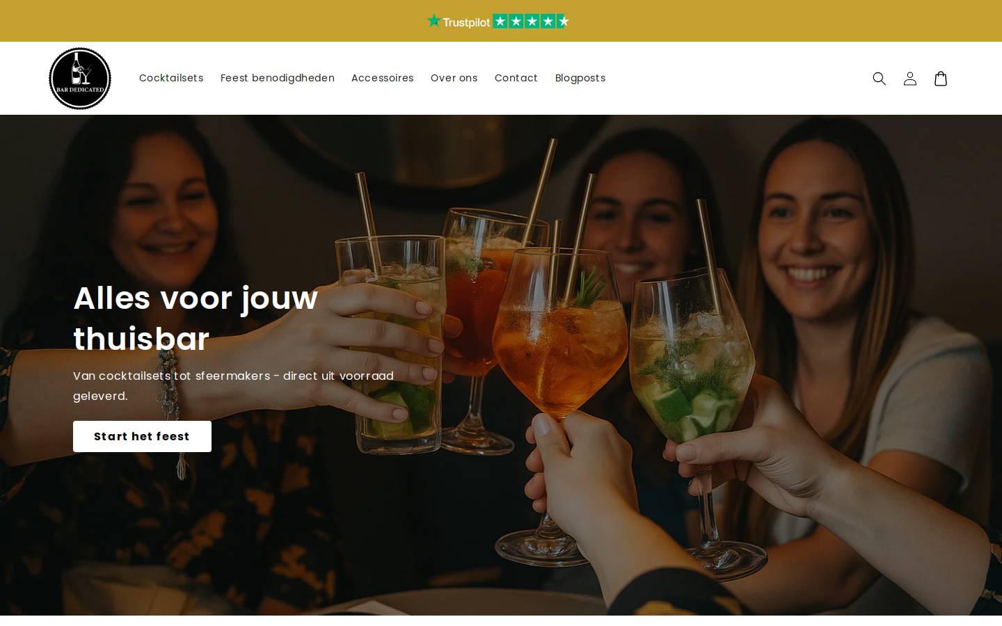 Bardedicated homepage screenshot