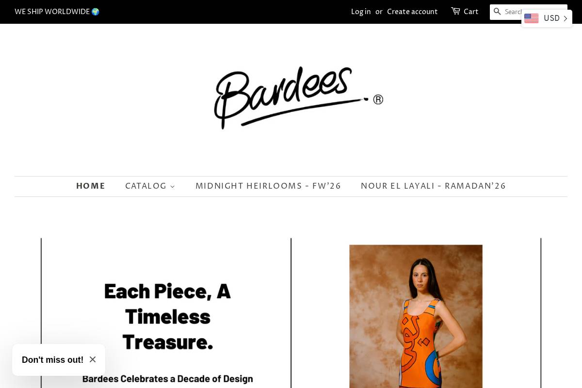 bardees.co homepage screenshot
