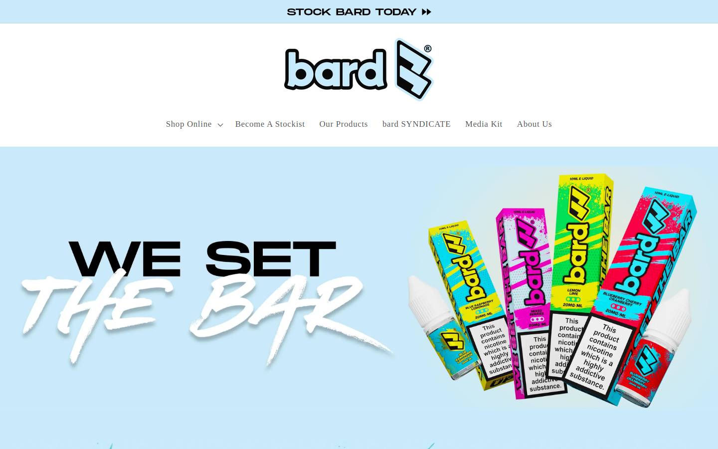 bardeliquid.com homepage screenshot
