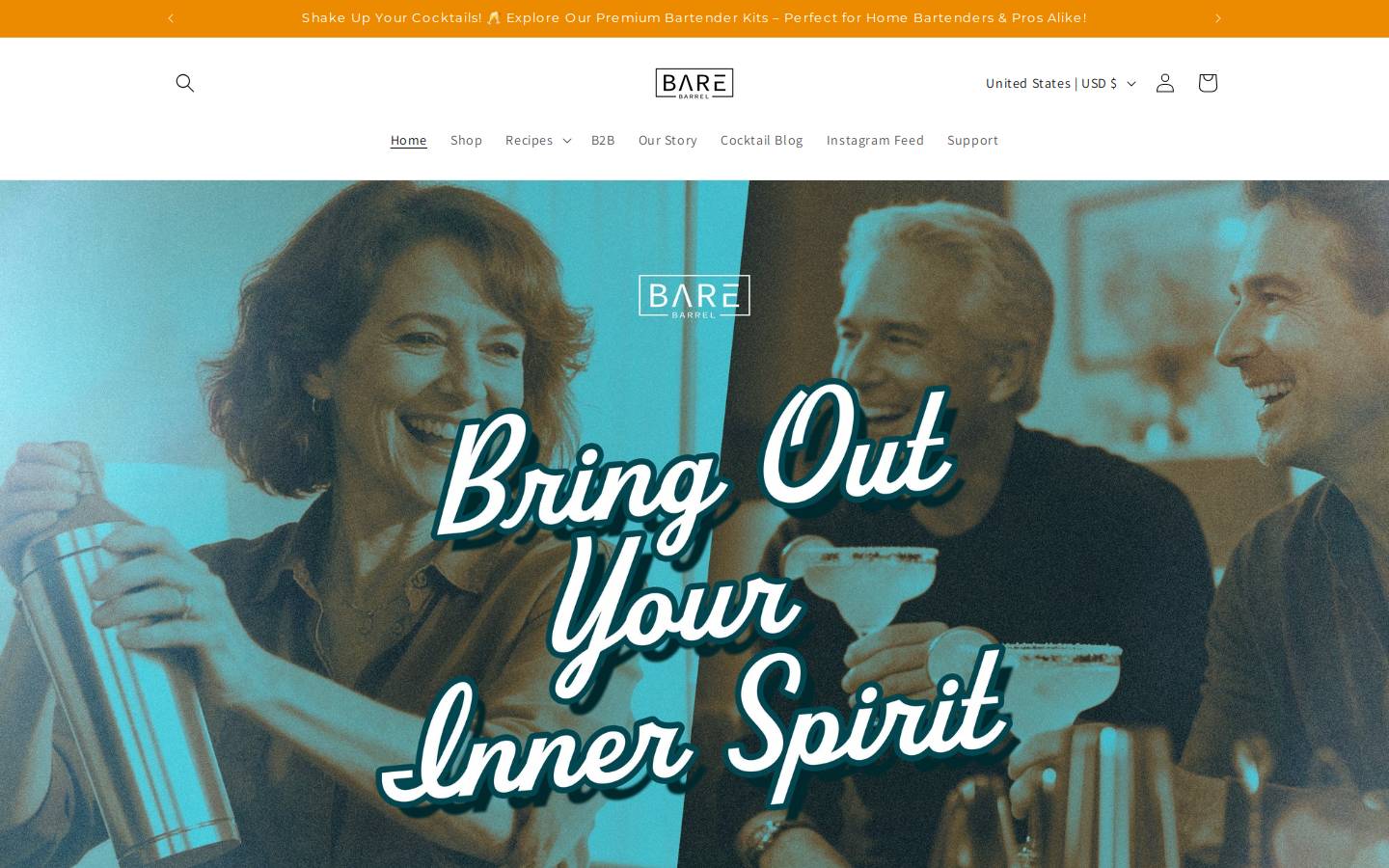 barebarrel.com homepage screenshot