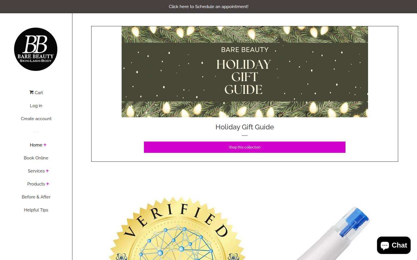 barebeautygirl.com homepage screenshot
