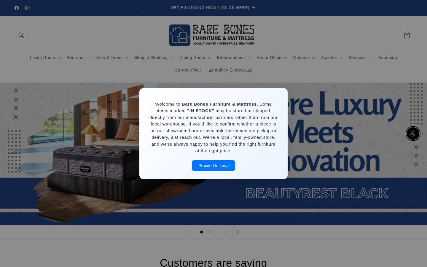 barebonesfurn.com homepage screenshot