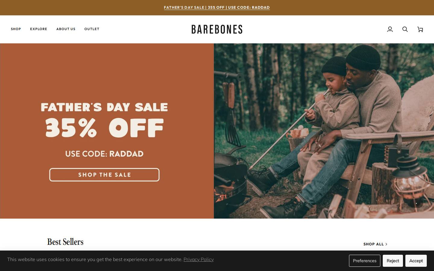 Barebones Living homepage screenshot