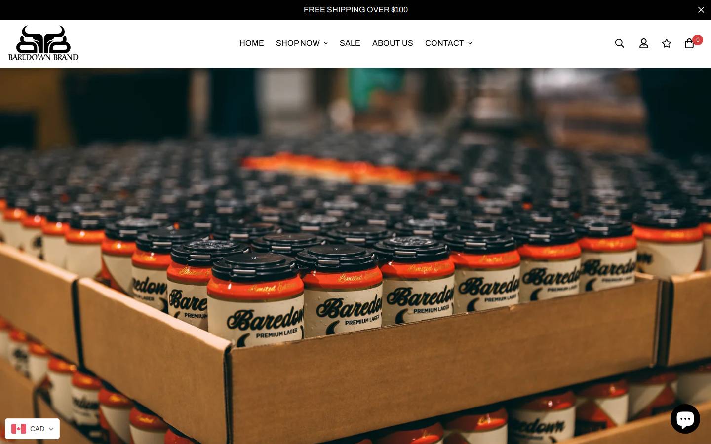 baredownbrand.com homepage screenshot