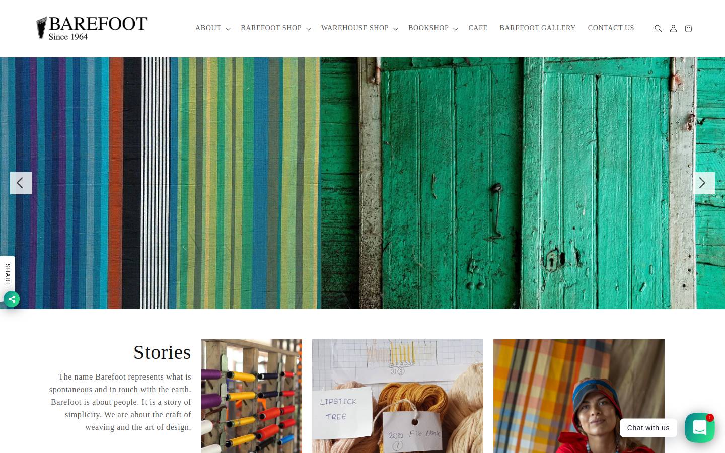 barefootceylon.com homepage screenshot