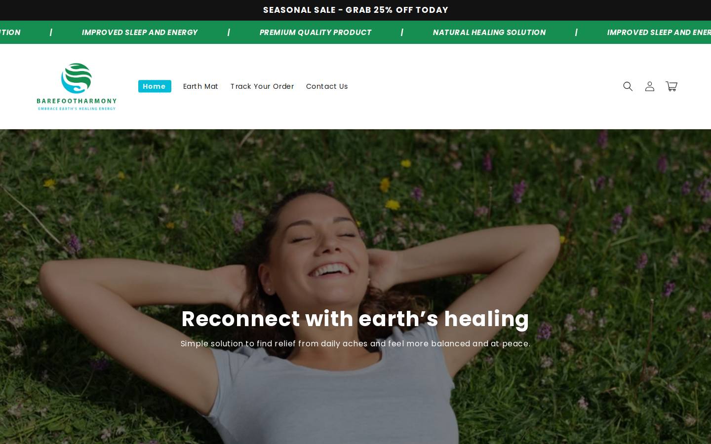 barefootharmony.store homepage screenshot