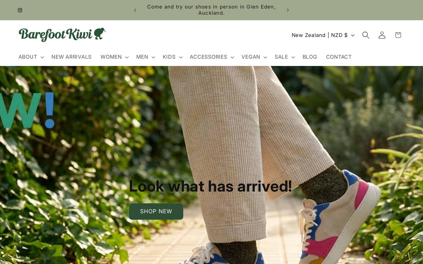 barefootkiwi.co.nz homepage screenshot