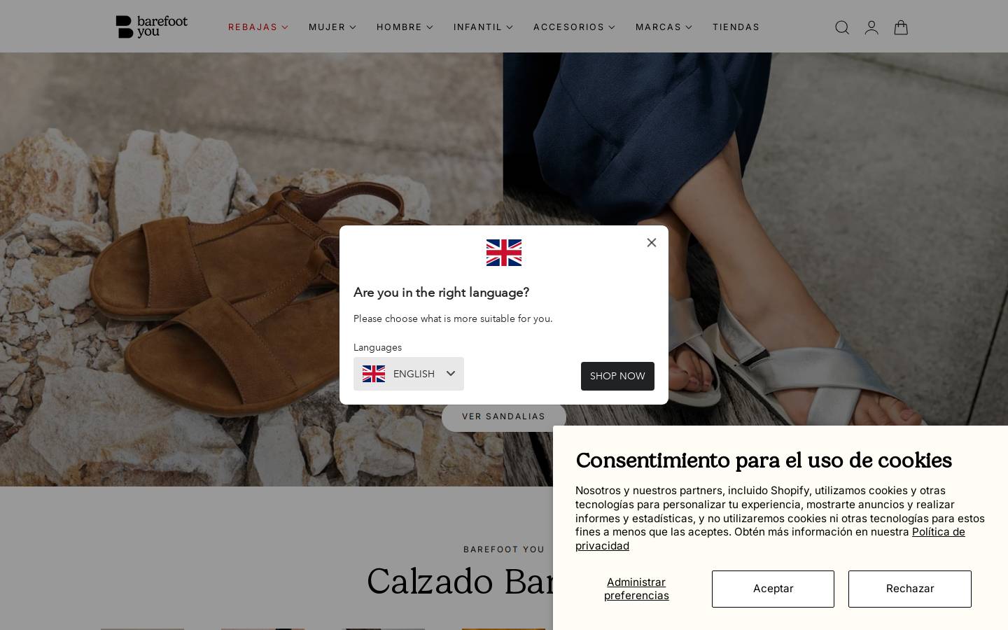 barefootyou.com homepage screenshot