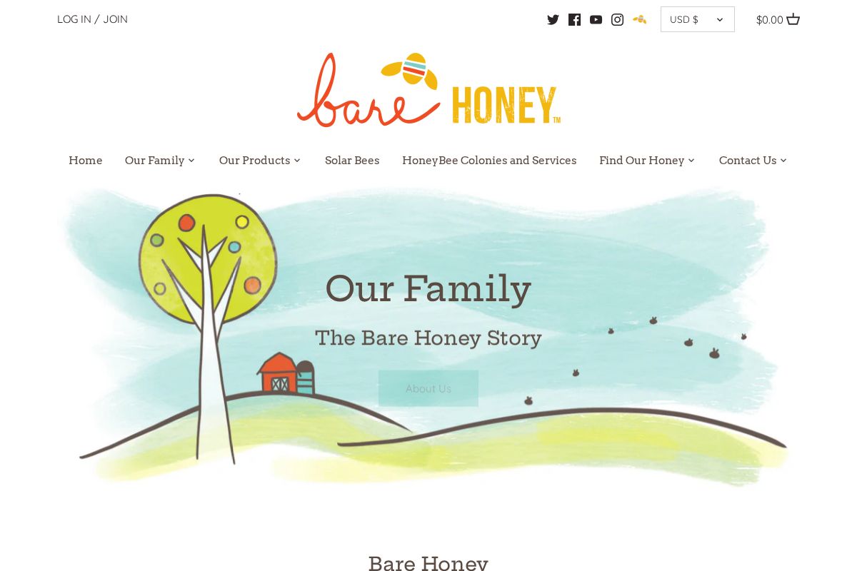 barehoney.com homepage screenshot