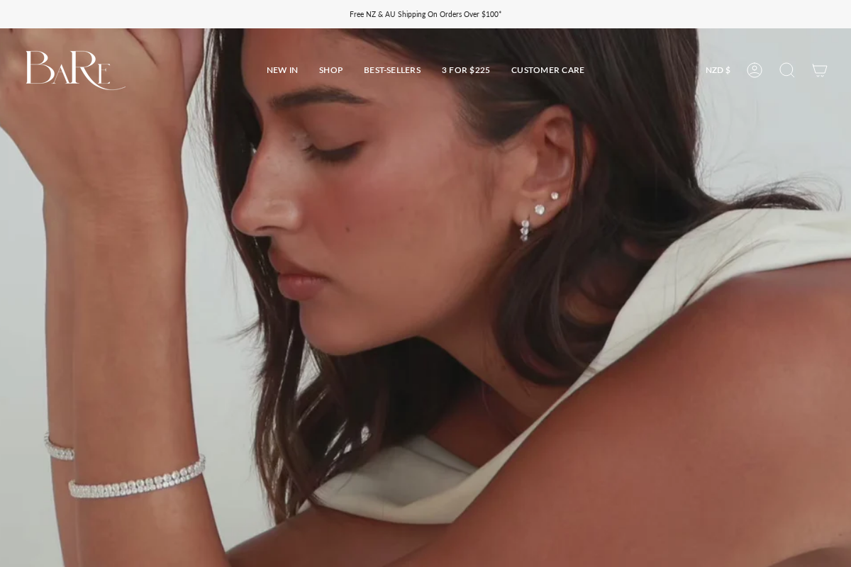 barejewellery.co.nz homepage screenshot