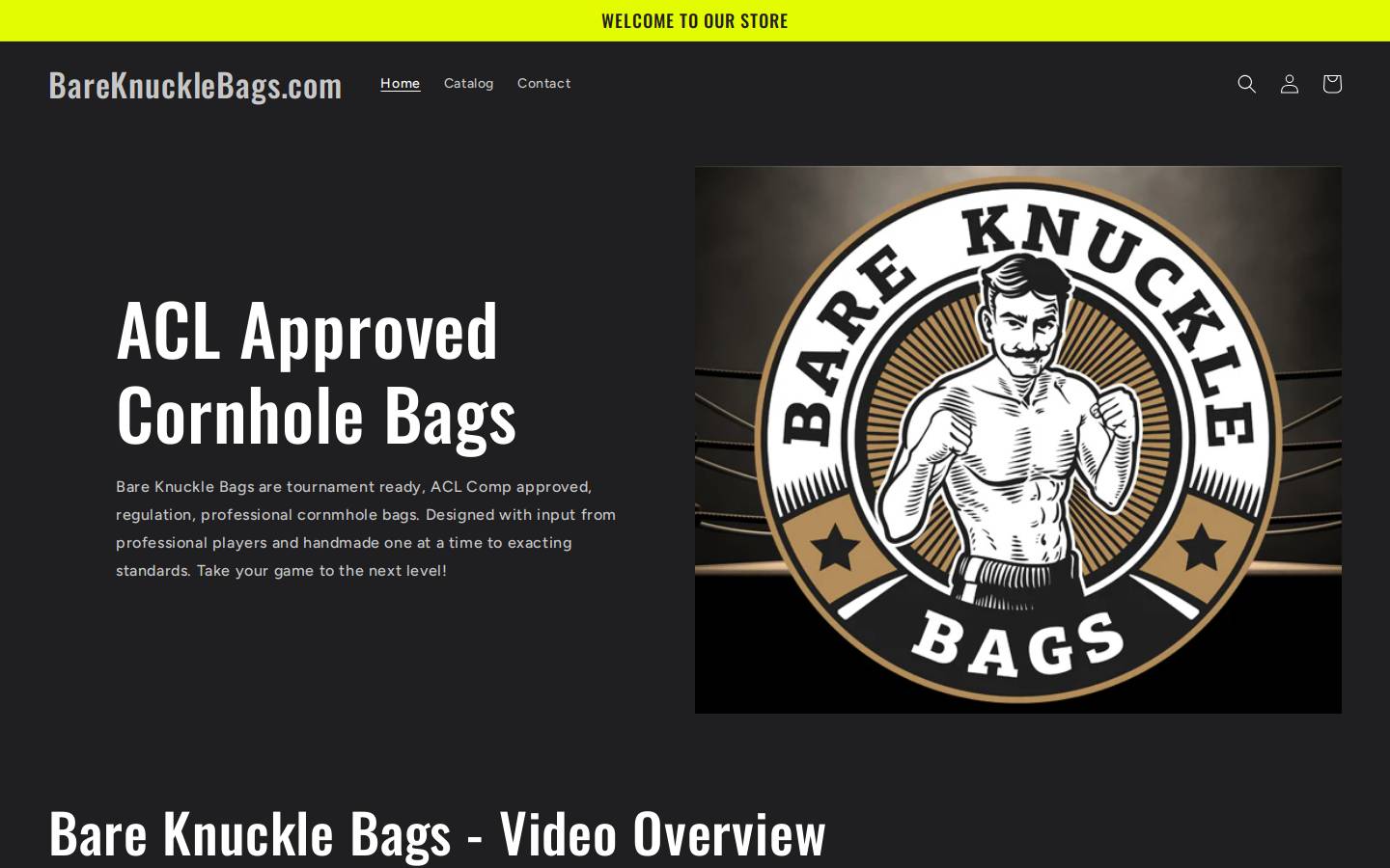 bareknucklebags.com homepage screenshot