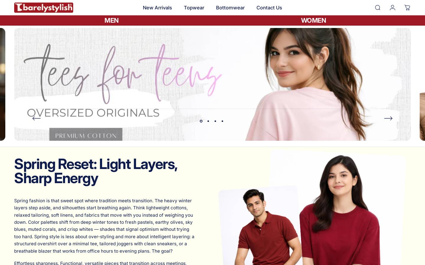 barelystylish.com homepage screenshot