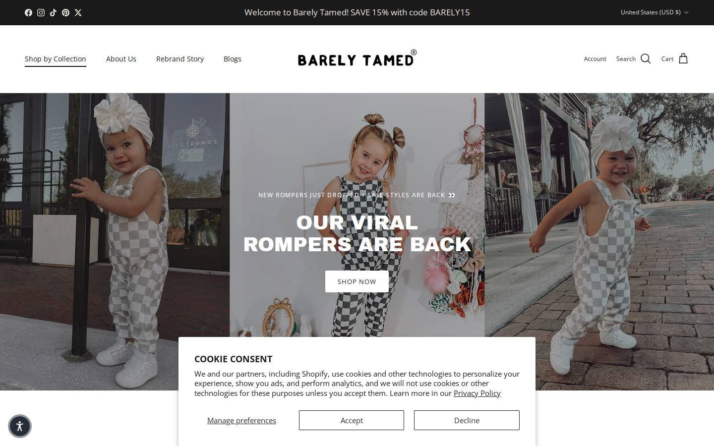 barelytamed.com homepage screenshot