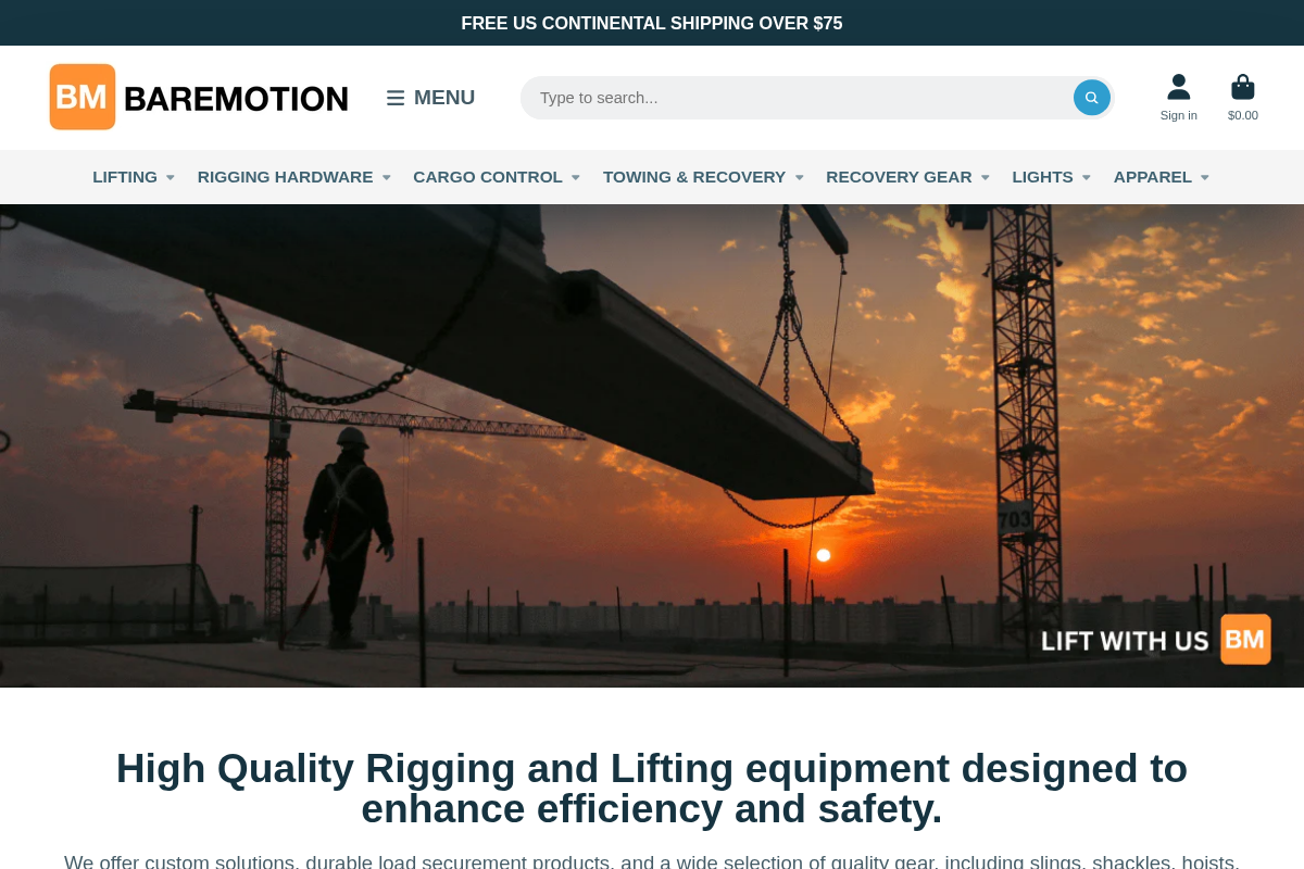 baremotion.com homepage screenshot