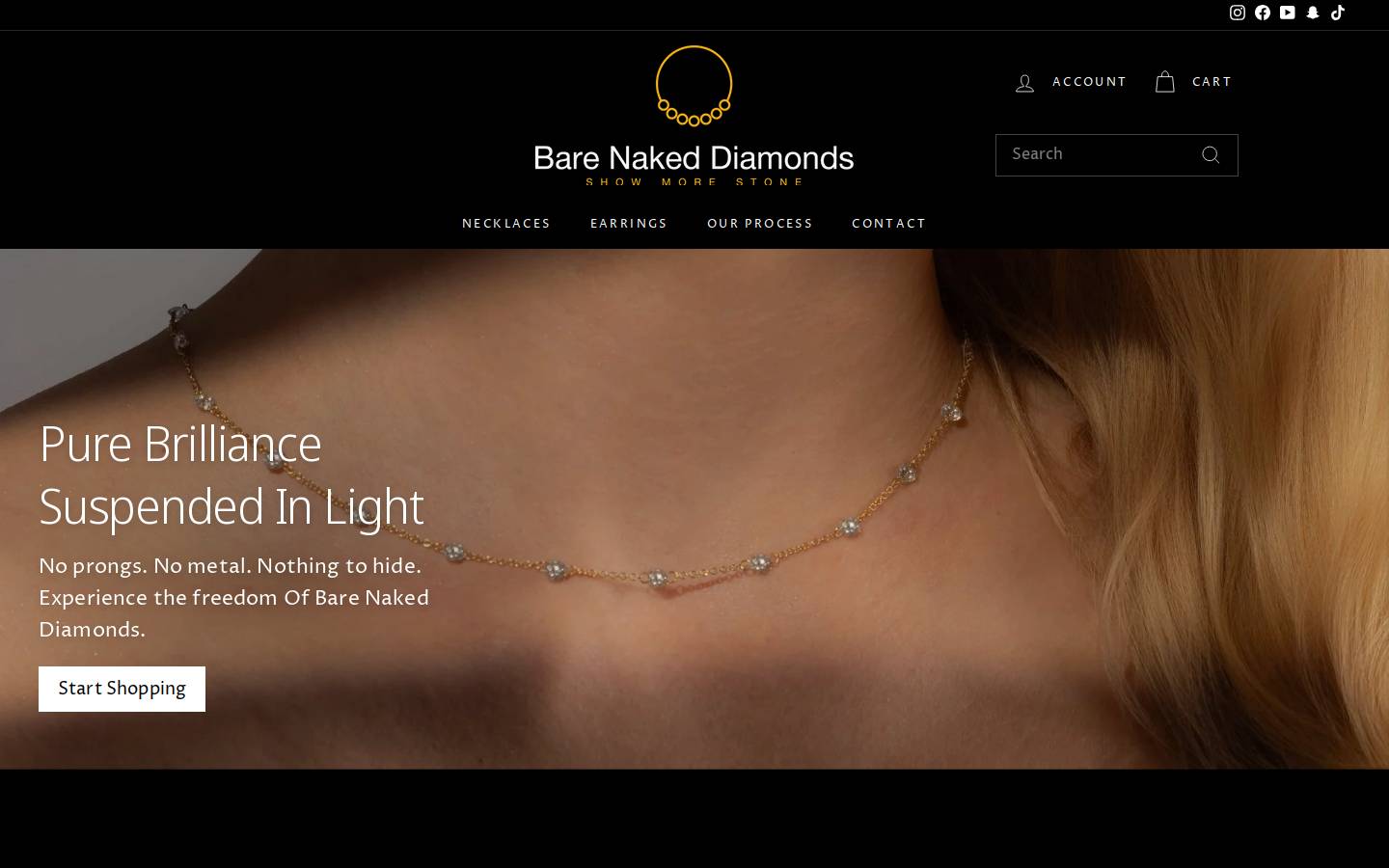 barenakeddiamonds.com homepage screenshot
