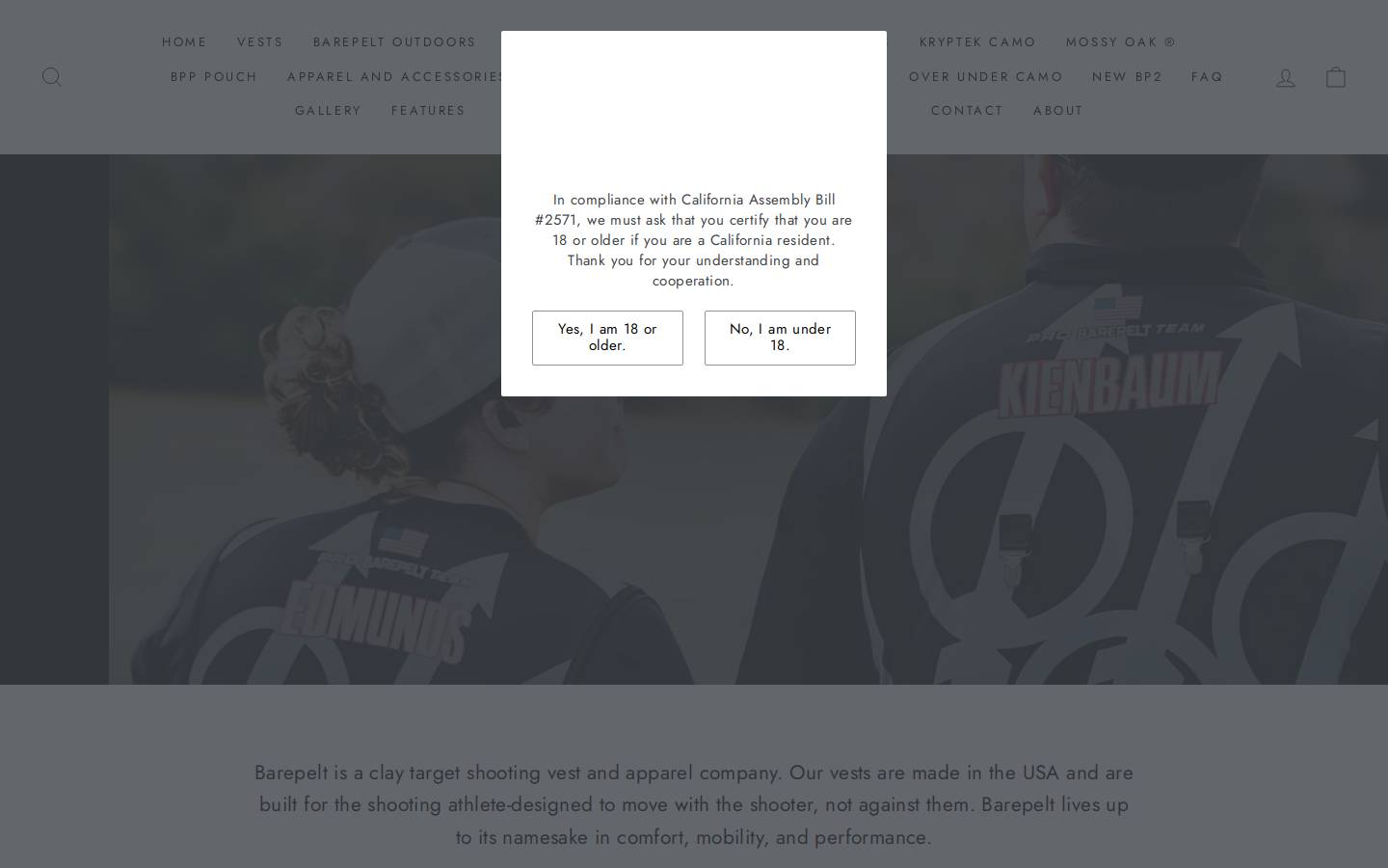 barepelt.com homepage screenshot