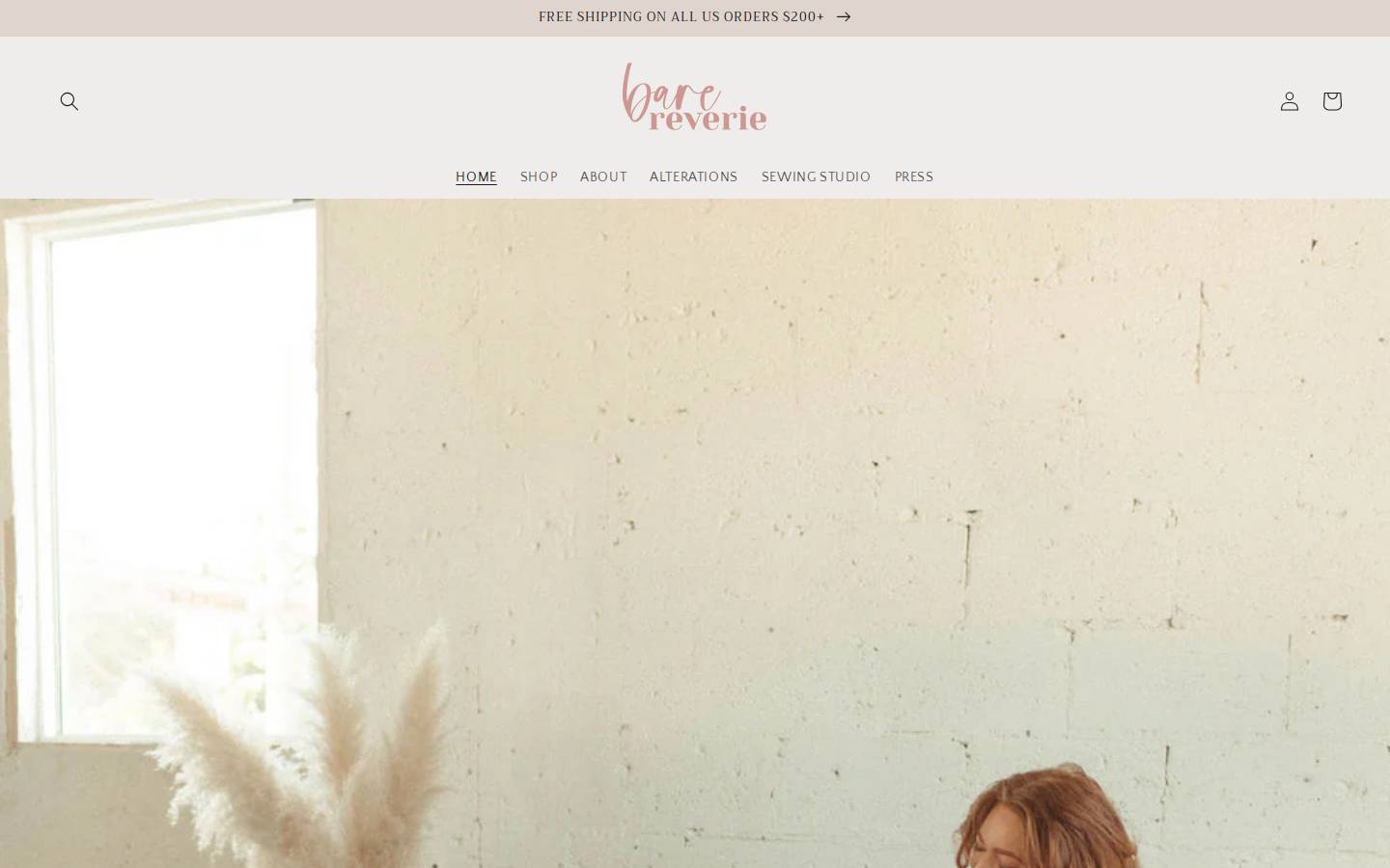 barereverie.com homepage screenshot