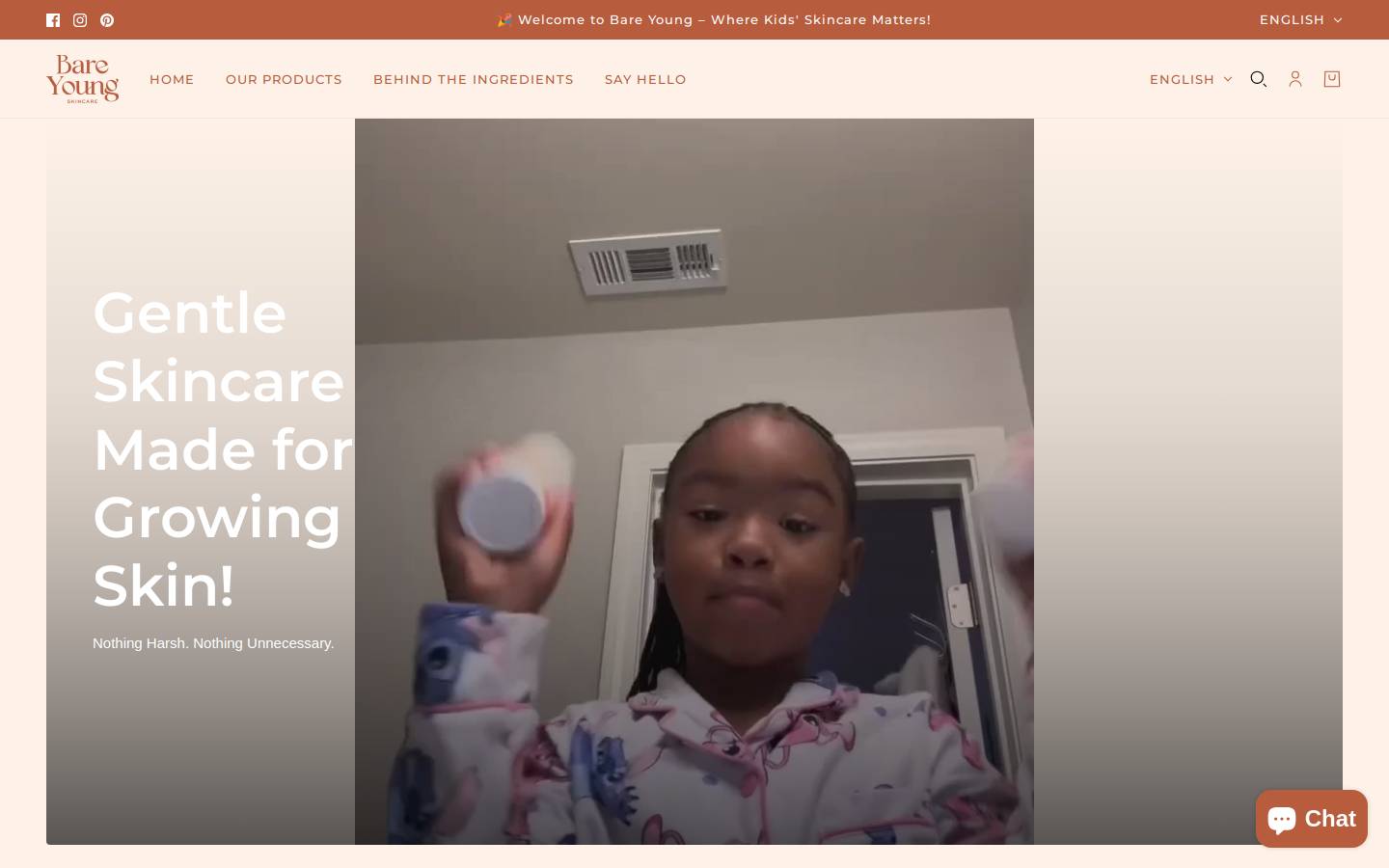 bareyoung.com homepage screenshot