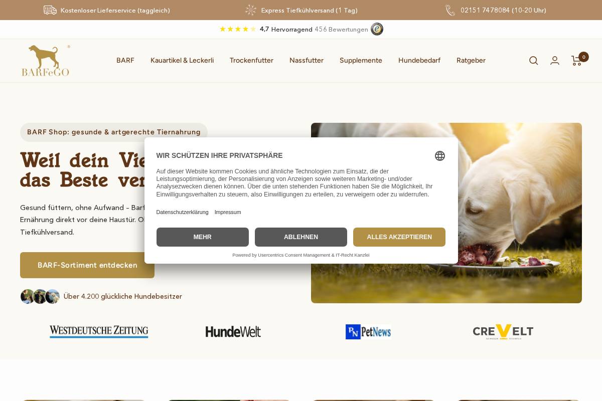 barfego.de homepage screenshot