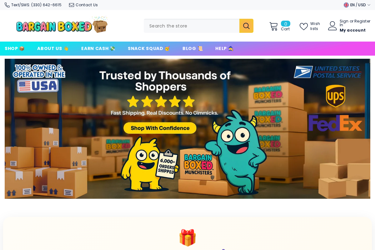 BargainBoxed.com homepage screenshot