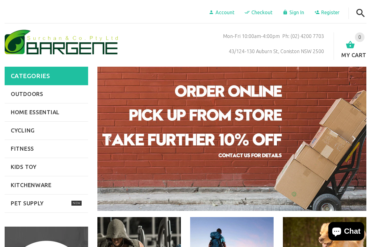 bargene.com.au homepage screenshot