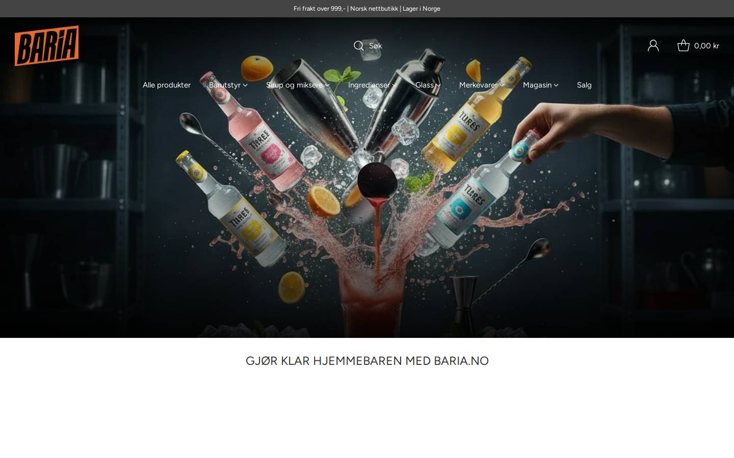 Baria homepage screenshot