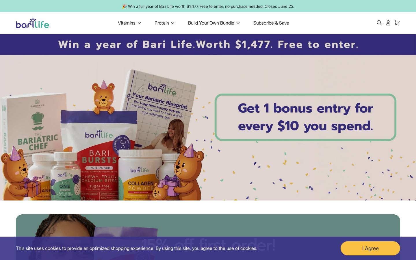 Bari Life homepage screenshot