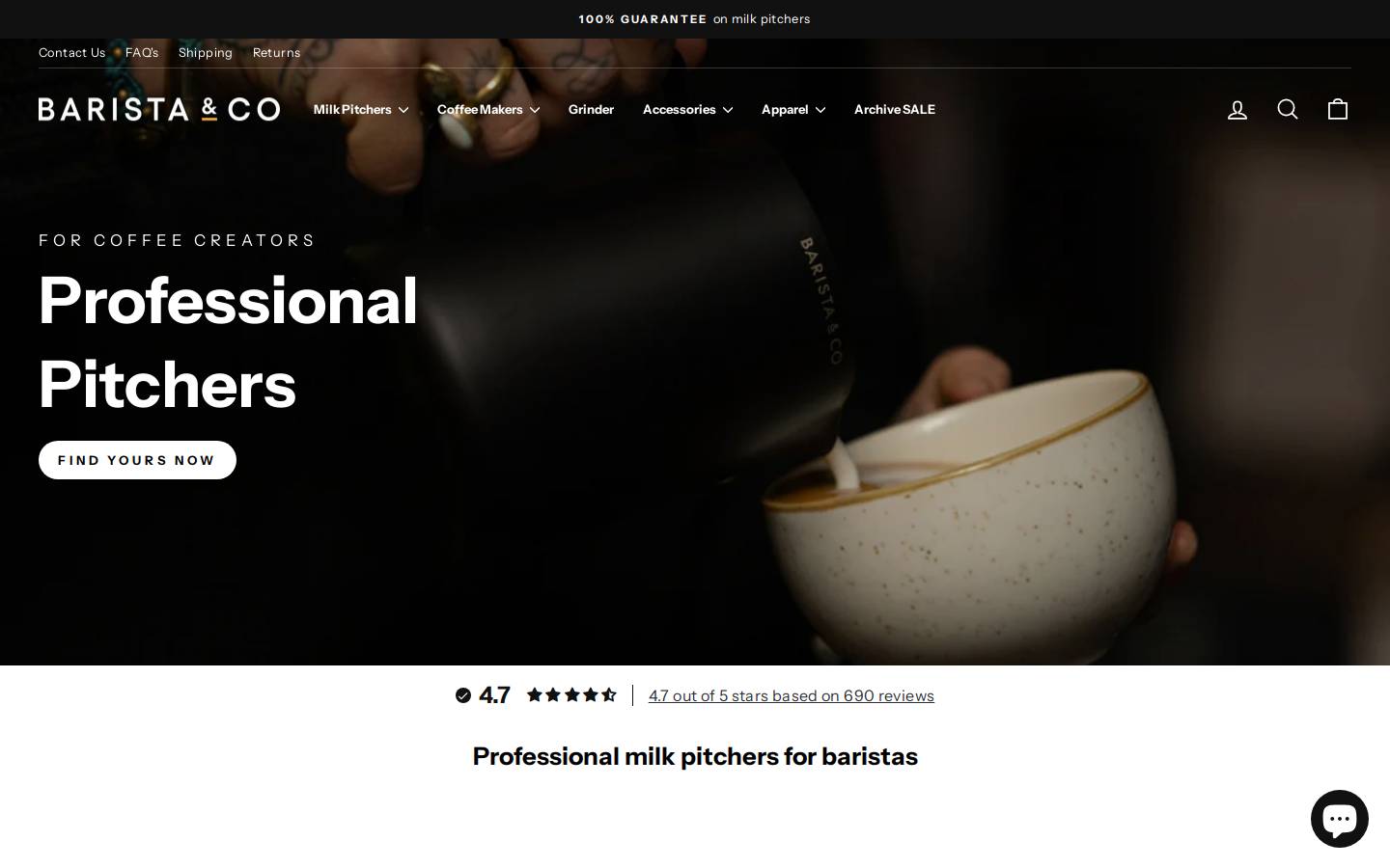 Barista & Co Coffee homepage screenshot