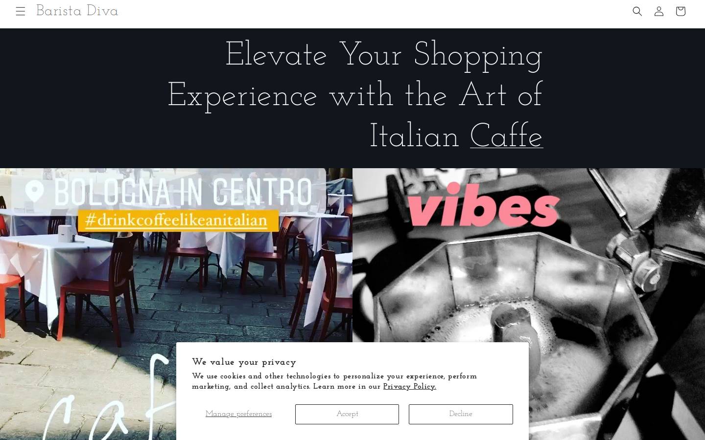 baristadiva.com homepage screenshot