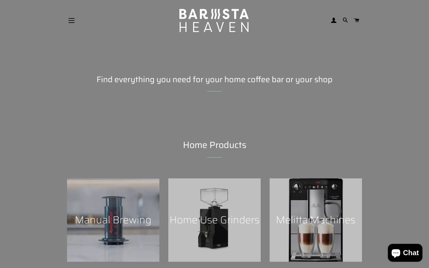 baristaheaven.com homepage screenshot