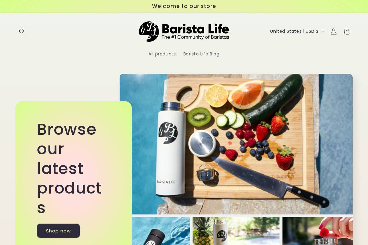 baristalife.co homepage screenshot