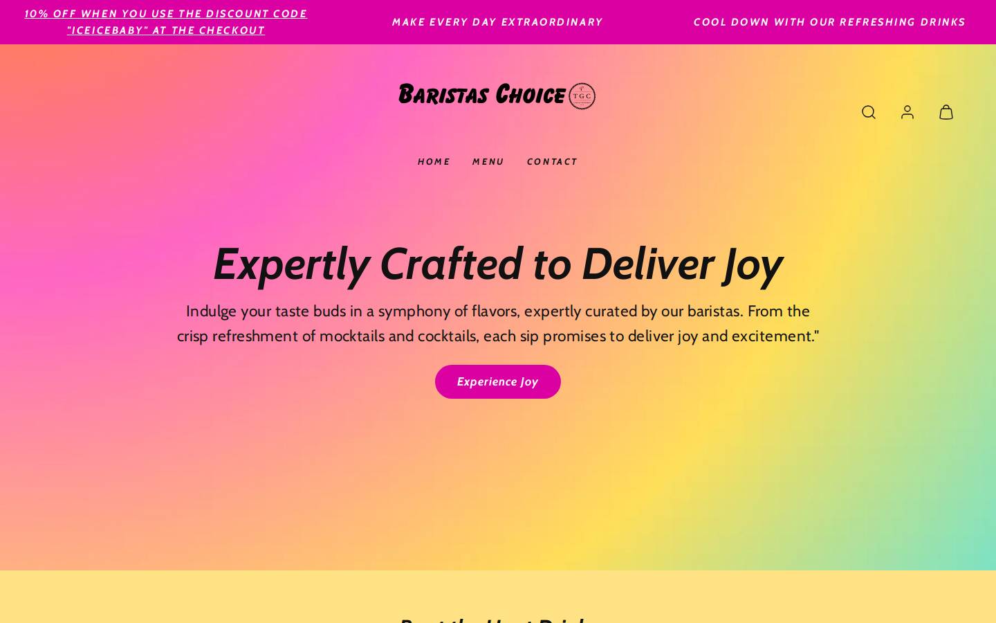 baristaschoice.com homepage screenshot