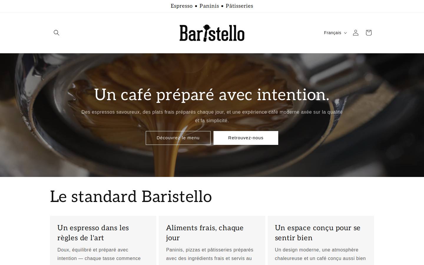 baristello.com homepage screenshot