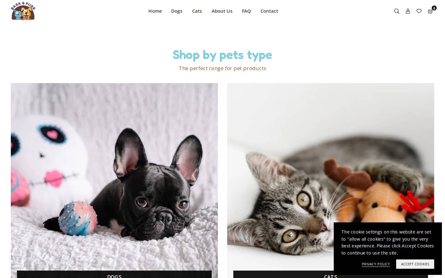 barkandpurr.pet homepage screenshot