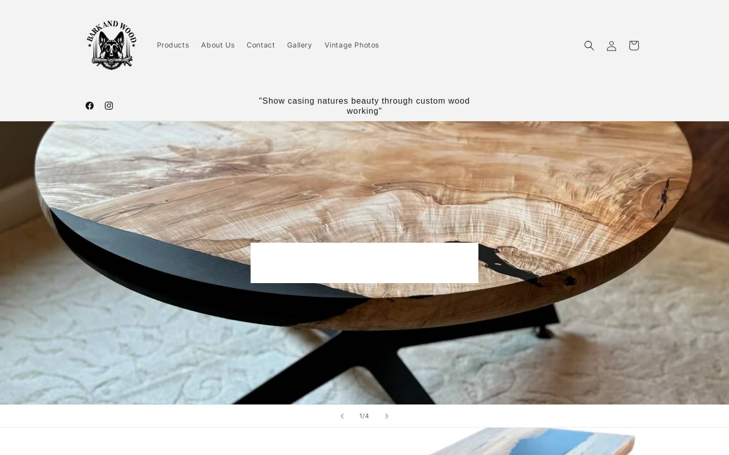 barkandwood.com homepage screenshot