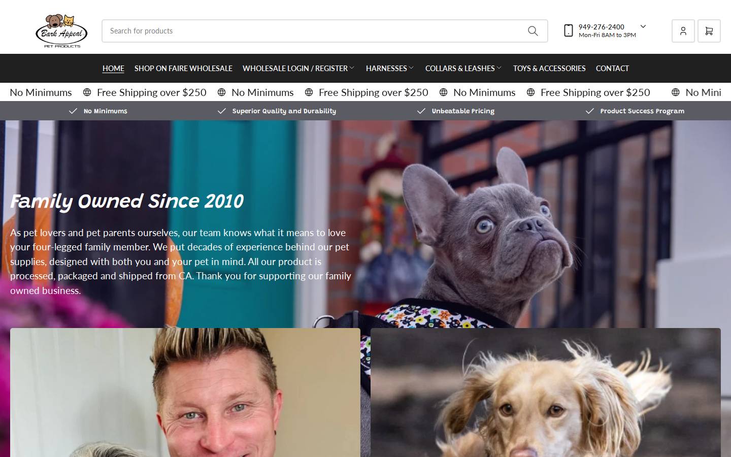 barkappealwholesale.com homepage screenshot