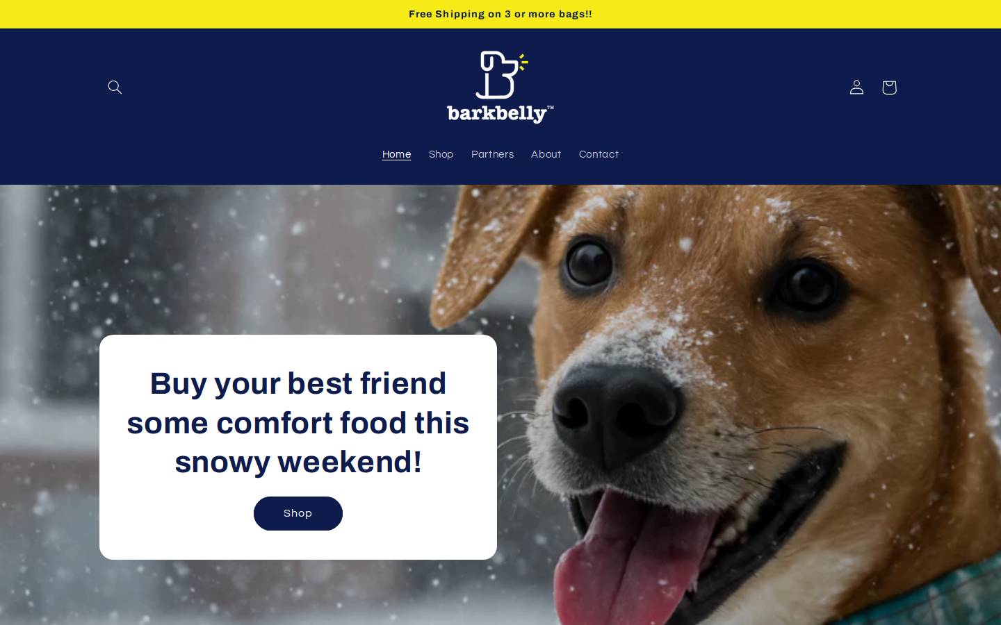 barkbellybars.com homepage screenshot