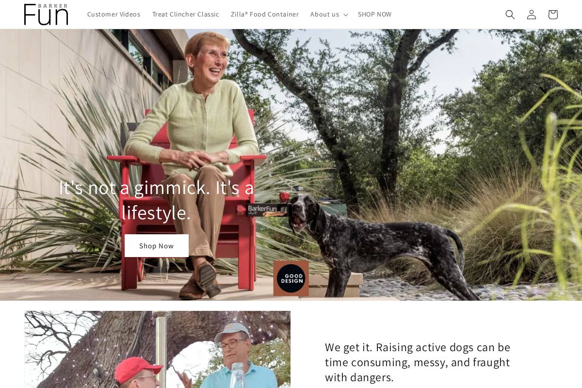 barkerfun.com homepage screenshot
