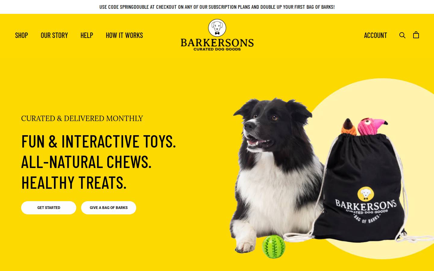 barkersons.com homepage screenshot