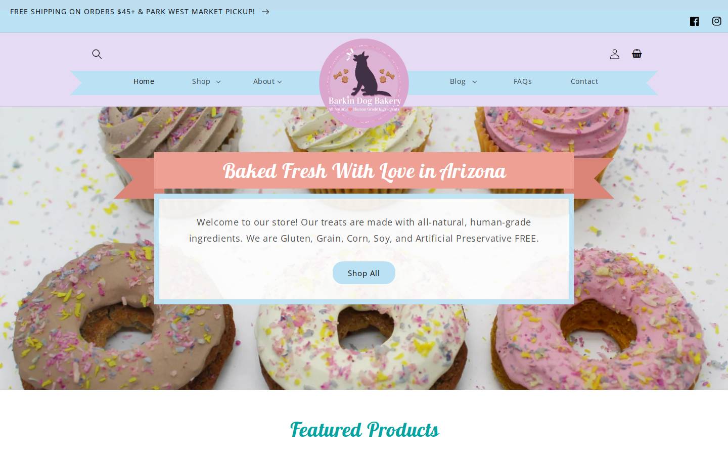barkindogbakery.com homepage screenshot