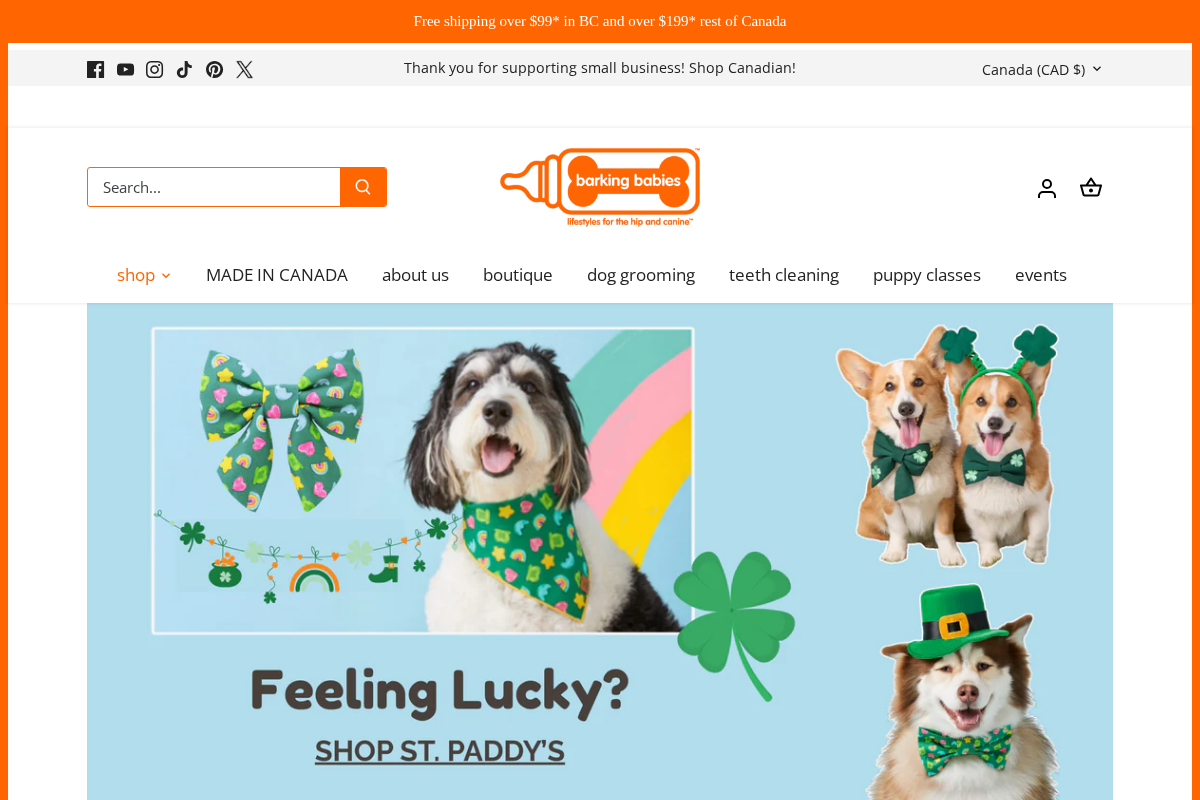barking babies™ homepage screenshot