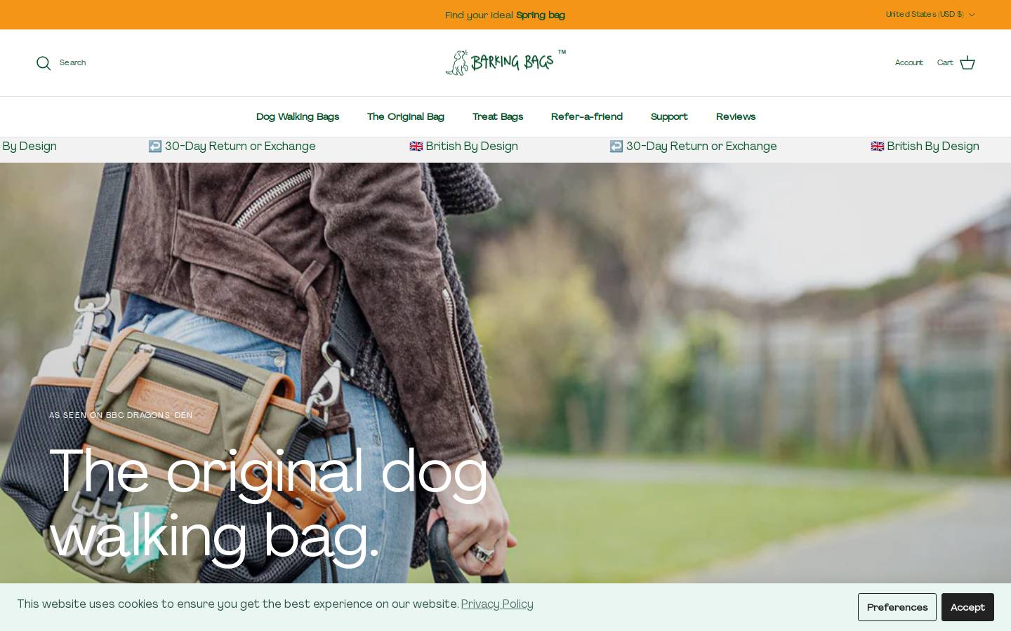 barkingbags.com homepage screenshot