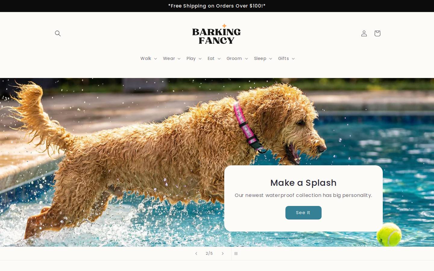barkingfancy.com homepage screenshot